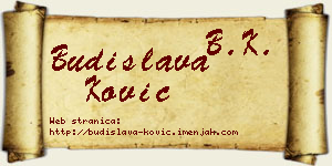 Budislava Ković vizit kartica